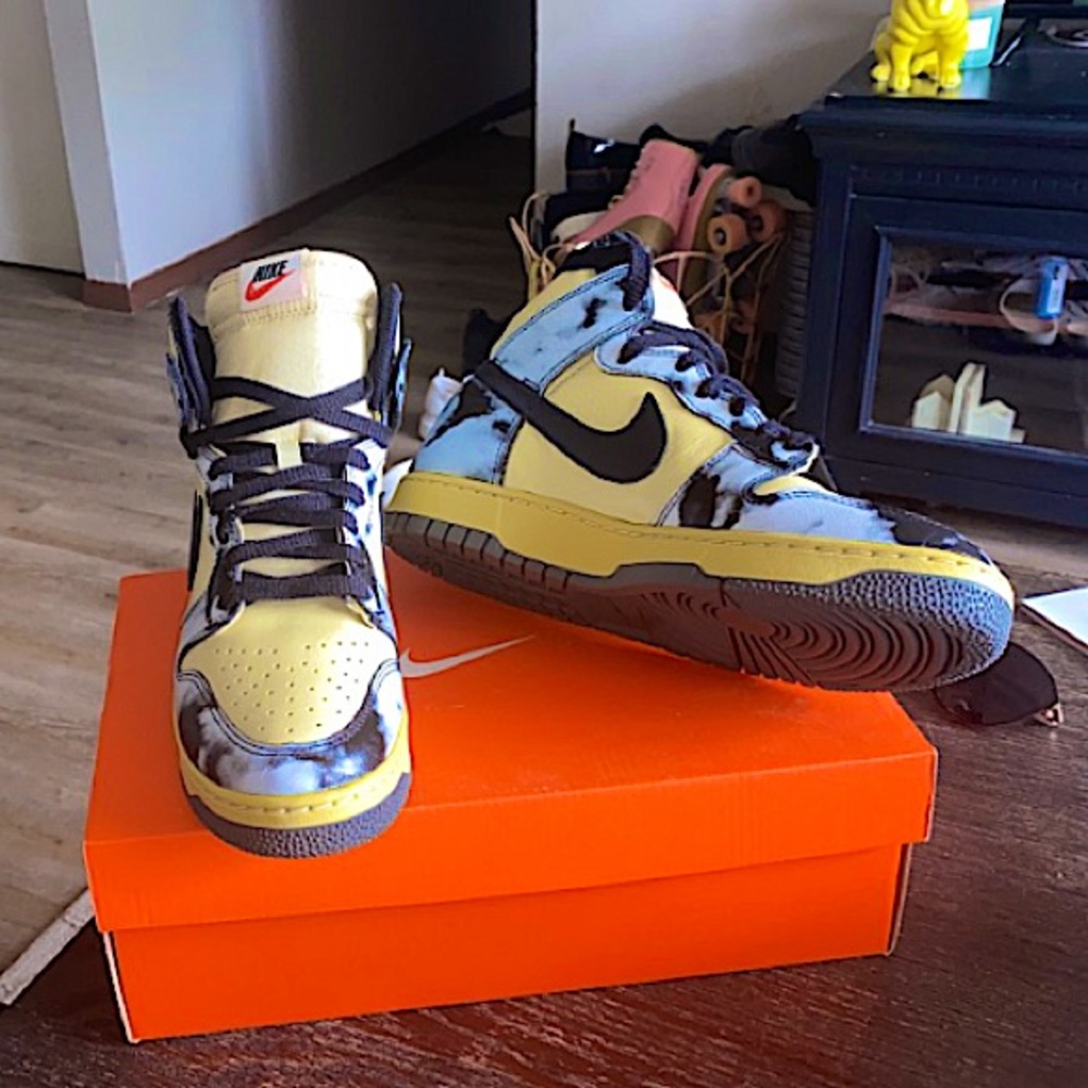 Nike dunk high 1985 black acid wash
